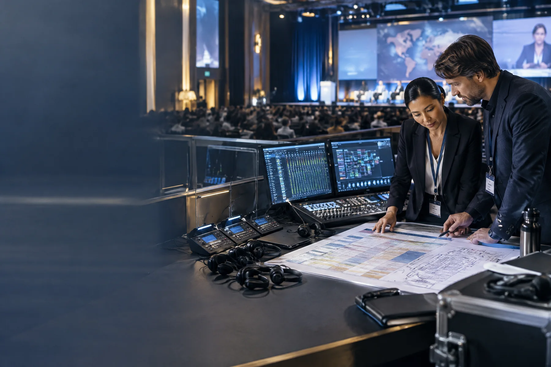 Language project manager working with an international conference organizer